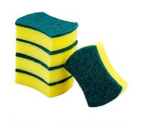 FOMIYES 28pcs High-Density Double-Sided Scouring Pads for Kitchen and Bathroom Cleaning Fast Bubbling Sponge Cloths with Porous Fiber Structure Strong Water Absorption Non-damaging