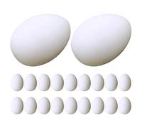 FOMIYES 29pcs Realistic White Plastic Fake Eggs for Pigeons, Egg-shaped Nesting Decoys to Reduce Parent Abandonment, Suitable for Breeding Training and Stage Prop Use