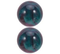 FOMIYES 2Pcs 50Mm Purple Crystal Resin Hand Therapy Balls with Marble Pattern - Finger Exercise Massage Spheres for Stress Relief and Home Decoration