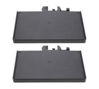 FOMIYES 2pcs Abs Sound Card Tray for Microphone Stand, Wear-resistant Black Clamp-on Rack Tray with Adjustable Angle, for Live Broadcast Accessories