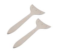 FOMIYES 2pcs Accurate Eye Socket Measuring Ruler Eyeliner Stencil Tool Eyebrow Mapping Tool Eyelid Fold Measurement Stainless Steel Assessment
