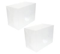 FOMIYES 2pcs Acrylic Detachable Lottery Box Storage Bin Slot Raffle Ticket Container for Annual Meeting Voting and Fundraising Events