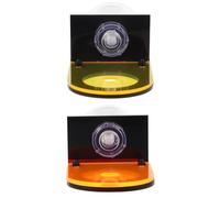 FOMIYES 2pcs Acrylic Fluorescent Coral Frags Rack Aquarium Coral Stand Holder with Single Hole Orange and Yellow for Home Tank Breeding