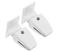 FOMIYES 2pcs Adjustable Aluminum Alloy Desk Screen Clamps for Glass Or Wood Panels, White T-Shaped Divider Stand Brackets Stable Base for Office and Study Desk Partition Support