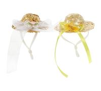 FOMIYES 2pcs Adjustable Hen Hat Mini Hat Easy to Wear Photo Prop Cloth 3.07x3.07x1.10in Festival Party Supplies for Pet Chicken Parrot