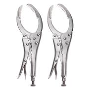 FOMIYES 2pcs Adjustable Oil Filter Pliers Wrench Set, Steel Locking Grip Removal Tool for Hydraulic Repair and Automotive Use