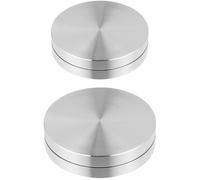 FOMIYES 2pcs Aluminium Alloy Rotating Bearing Base for Cake Turntable and Glass Dining Table, Baking Tray Bearings with Φ50x15mm Φ38x12mm Sizes, Lazy Susan Rotating Stand for Kitchen
