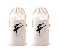 FOMIYES 2Pcs Ballet Dance Drawstring Bags for, Breathable Lint-Resistant Shoe Pouches, Velvet Fabric Pointe Shoe Storage for Dance Accessories