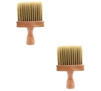 FOMIYES 2pcs Barber Neck Duster Brush with Wooden Handle Hair Cutting Kit for Broken Hair Cleaning for Neckline Dusting and Ear Area