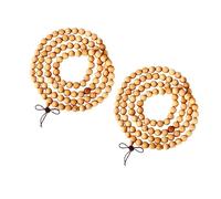 FOMIYES 2PCS Beads Buddhism Prayer Beads for Meditation Wrist Wrap for Men Women Natural for Stress and Enlightenment