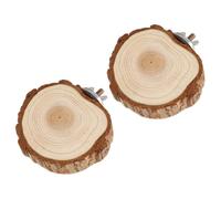 FOMIYES 2pcs Bird Cage Platforms Wooden Hamster Platform with Unique Shape and Creative Design Metal Accents Suitable for Small Animals Play Household Parrot Mouse