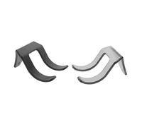 FOMIYES 2pcs Blow Dryer Holder Rack Wall Mount with Dual Fork Slip Design Flexible Screw Installation Hair Styling Tool Organizer for Bathroom and Barber Shop Minimalist Modern Black and