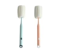 FOMIYES 2Pcs Bottle Brush Multipurpose Cleaning Brush with Extended Handle Soft Absorbent Head Portable Cup Cleaner for Baby Bottles and Dishwashing