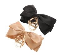 FOMIYES 2Pcs Bowknot Hair Claw Clips for Women Double-sided Satin Barrettes Elegant Hair Accessories for Casual and Formal Hairstyles