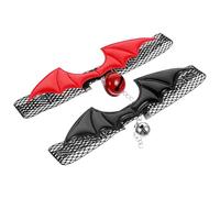 FOMIYES 2pcs Breakaway Adjustable Cat Collar with Bell, Halloween Bat Wing Design, Soft Nylon Kitten Neck Collars for Cats and Kittens, Festive Pet Accessories for Seasonal Wear