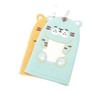 FOMIYES 2pcs Cartoon Cute Tiger Bath Towel Boy Girl Body Cleaning Soft Sponge Bath Mitts for Boys and Girls Bathing