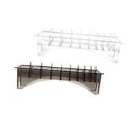 FOMIYES 2pcs Clipper Guard Holder Storage Case Transparent Black Hair Tool Organizer Compact Hair Clippers Guide Comb Container for Salon Home Use Space Saving Organizer for Barbers and