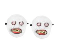 FOMIYES 2pcs Creepy Halloween Mask for Cosplay Masquerade Realistic Scary Design Durable Material for Parties Haunted Houses