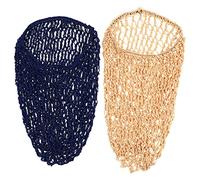 FOMIYES 2pcs Crochet Net Cap Hair Protector for Night Use Breathable Polyester Mesh Hair Net Sleep Caps with Comfortable Fit and Protected Suitable for Most People