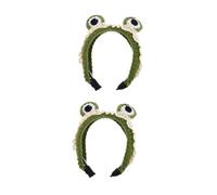FOMIYES 2pcs Cute Frog Headband for Women Nonslip Knitted Hairband for Face Washing Skincare Large Eyes Animal Hair Hoop Stylish and Functional Hair Accessory for Daily Use