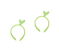 FOMIYES 2pcs Cute Green Bean Sprout Headband Non Slip Comfortable Party Hairband for Women Cosplay Birthday Costume Accessory Lightweight Sprouts Headpiece