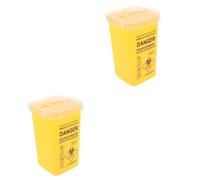 FOMIYES 2pcs Disposal Bucket Sharps Container with Lid Durable Waste Bin for Safe Waste Storage Compact and Leak Resistant Sharps Disposal Container for Home Use