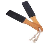 FOMIYES 2pcs Double-Sided Handheld Foot Exfoliating Files with Wooden Handles for Callus and Dead Skin Removal Pedicure Tools for Smooth Feet Suitable for Men Women and Elderly Care