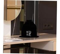 FOMIYES 2pcs Drawstring Hair Dryer Travel Bag with Clear Label Spacious Velvet Pouch for Hair Styling Tools and Jewelry Storage Black Velvet Organizer for Bathroom and Travel