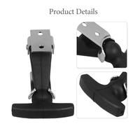 FOMIYES 2pcs Elastic Rubber Hood Latches Stainless Steel T-Handle Draw Latch for Vehicle Engine Tool Box Cooler Flexible Pull Tabs Hood Replacement