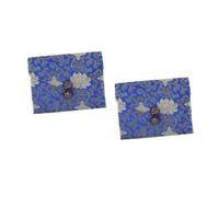 FOMIYES 2pcs Embroidered Brocade Bible Pouch with Zipper Small Soft Storage Bag for Scriptures Jewelry and Personal Items Durable Multi Use Rectangular Lection Organizer