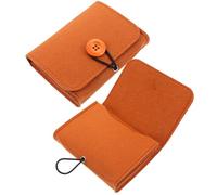 FOMIYES 2pcs Essential Oil Carrying Case Bag: 6 Bottles Felt Essential Oils Travel Organizer Pouch Bag for 5ml / 10ml / 15ml Aromatherapy Bottles