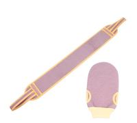 FOMIYES 2pcs Exfoliating Scrubber Gloves Body Exfoliator Back Rub Set Bath Towel Eco-friendly Loofah