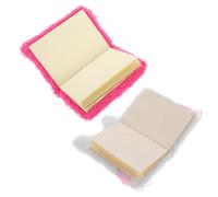 FOMIYES 2pcs Fluffy Plush Bunny and Fox Journals for Ages 8-12, Mini Portable Pocket Diary Set, Fuzzy Writing Notebooks for Easter