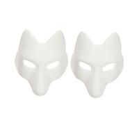 FOMIYES 2pcs Fox Cosplay Masks Adult Party Accessory Halloween Masquerade Festival Costume Props for Role Playing and Fancy Dress
