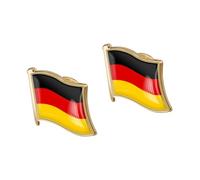 FOMIYES 2pcs German Flag Brooch Lapel Pin Aesthetic Brooch for Men Easy to Clip for Patriotic Events Fashionable Suit Accessory