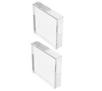 FOMIYES 2pcs Glass Square Paperweights 80x80x19mm for Calligraphy Painting and Sewing Fabric Weights, Decorative Office Desk and Home Craft Paper Weight Blocks