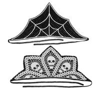FOMIYES 2pcs Gothic Skull Headband Crochet Bandanas Spider Head Scarf for Halloween Women Lady Ideals for Goth Hair Accessories and Head Scarfs for Women