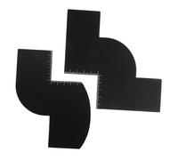 FOMIYES 2pcs Hair Trimming Guide Beard Line up Trimmer for Men Precision Ruler Styling Templates