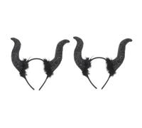 FOMIYES 2pcs Halloween Devil Horn Hair Hoops Headband for Cosplay Party Evil Horns Headband Cosplay Hair Hoops Party Accessories