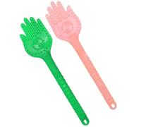 FOMIYES 2Pcs Handheld Body Massager Patting Stick Set for Back and Shoulder, Portable Body Health Tool with Meridian Acupoint Massage, Green and Orange-Pink for Wellness and Relaxation