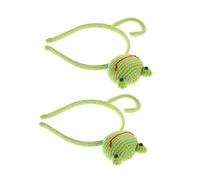 FOMIYES 2pcs Handmade Knitted Cute Frog Headband Big Eyes for Makeup Skincare Spa and Costume Parties Adorable Cartoon Hair Accessory for Women