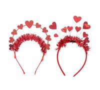FOMIYES 2pcs Heart Shaped Headband Girls Headband for Birthday Party Valentine's Day Accessory