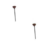 FOMIYES 2pcs Highlighter Blush Face Powder Brush with Soft Brown Bristles and Durable Black Wooden Handle Fluffy Fan Shaped Makeup Brush for Even Cosmetic Application and Random Color
