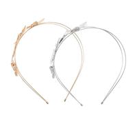 FOMIYES 2Pcs Hollow Butterfly Headband Elegant Gold Wire Tiara for Women for Weddings Birthdays and Parties Comfortable High Crown Bridal Hair Accessory