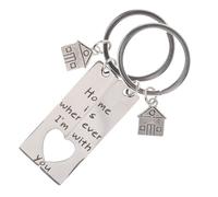 FOMIYES 2Pcs House Keychain with Pendant for Homeowners Decorative Key Rings for Backpack Purse Housewarming Friends and Family