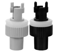 FOMIYES 2pcs Inflatable Boat Air Valve Adapter for Kayak Pump, Six-hole Grey and Black Valve Connector, Kayak Air Pump Accessory for Water Sports and Outdoor Recreation