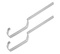 FOMIYES 2pcs Iron Rain Gutter Rack Sturdy Roof Bracket Silver Easy Installation Holding Effect for Drainage Gutter Downspouts Garden Use