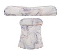 FOMIYES 2pcs Keyboard Wrist Support and Mouse Pad Set Memory Foam Keyboard Rest with White Marble Pattern Comfortable Computer Wrist Cushion for Office and Home Use
