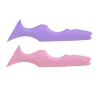 FOMIYES 2pcs Korean Makeup Masking Tool Silicone Eyeliner Stencils Mascara Applicator