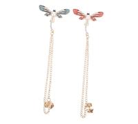 FOMIYES 2pcs Lady Brooch Clips Painted Rhinestone Dragonfly Decor Environmental Friendly Accessories Elegant Design for Handbag Outfit Charming Jewelry for Women